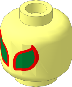 Minifig Head with Iron Spider Pattern