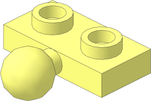 Plate  1 x  2 with Ball Joint-8 on Side