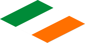 Sticker  2.4 x  3 with Ireland Flag