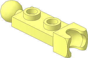 Plate  1 x  2 with Socket Joint-8 with Friction and Ball Joint-8