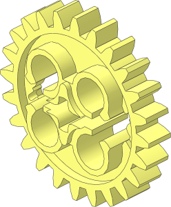 Technic Gear 24 Tooth with 3 Axleholes