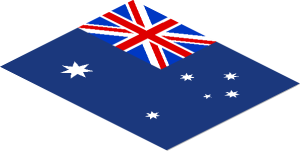 Sticker  2.4 x  3 with Australia Flag