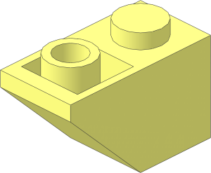 Slope Brick 45  2 x  1 Inverted without Inner Stopper Ring