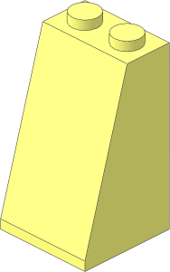 Slope Brick 75  2 x  2 x  3 with Solid Studs