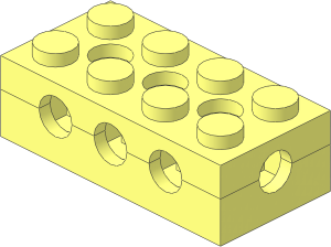 Brick  2 x  4 with Top/Side/End Holes and Solid Studs