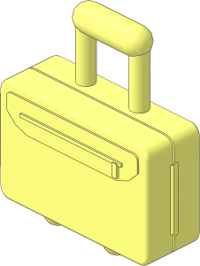 Minifig Suitcase with Long Handle (Closed)