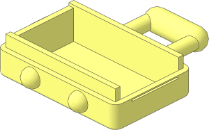 ~Minifig Suitcase with Long Handle - Male Half