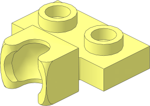 Plate  1 x  2 with Socket Joint-8 with Friction Centre