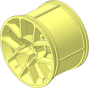 Wheel Rim 42 x 62 with 10 Spokes and  3 Pins