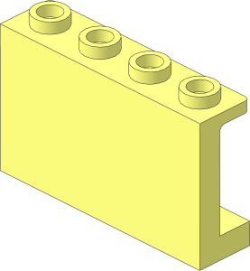 Panel  1 x  4 x  2 with Hollow Studs