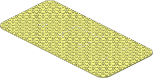 Baseplate 16 x 32 with Rounded Corners and Set 350 Dots Pattern