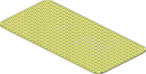 Baseplate 16 x 32 with Rounded Corners + Set 352 Dots Pattern
