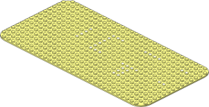 Baseplate 16 x 32 with Rounded Corners + Set 356 Dots Pattern