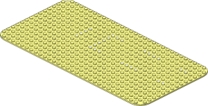 Baseplate 16 x 32 with Rounded Corners + Set 540 Dots Pattern