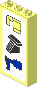 Brick  1 x  3 x  5 with Cup, Phone, and Water Tap Pattern