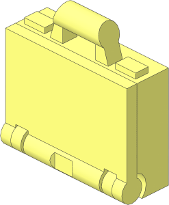 Minifig Suitcase with Hinge with Lid (Complete)
