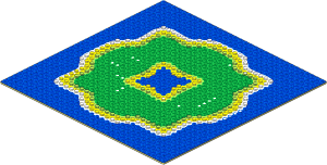 Baseplate 32 x 32 with Island and Water Pattern