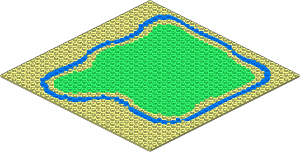 Baseplate 32 x 32 with Paradisa Island Pattern