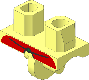 Minifig Hips with Shirttails Pattern