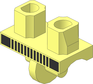 Minifig Hips with Silver Belt Pattern