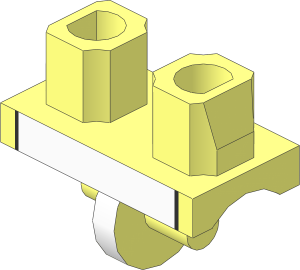 Minifig Hips with White Apron Pattern