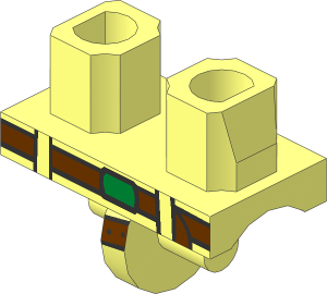 Minifig Hips with Holster and Belt Pattern