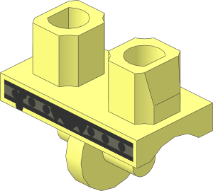 Minifig Hips with Dark Bluish Grey Belt with Silver Buckle and Rivets Pattern