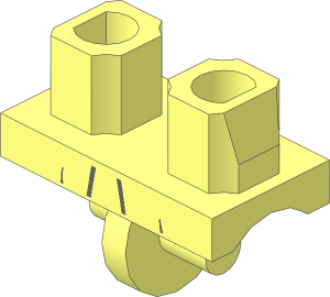 Minifig Hips with Dark Bluish Grey Robe Lines Pattern