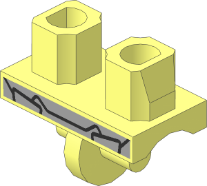 Minifig Hips with War Machine Armoured Suit Pattern