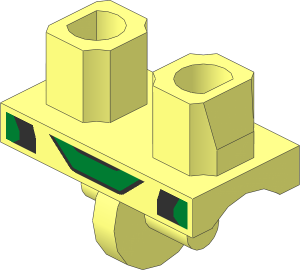 Minifig Hips with Iron Man Armoured Suit Mark XLII Pattern
