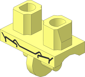Minifig Hips with Iron Patriot Armoured Suit Pattern