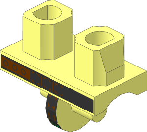 Minifig Hips with Red Roman Tunic and Belt Pattern