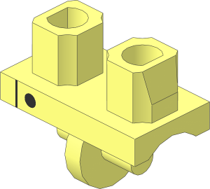 Minifig Hips with Laboratory Smock Pattern