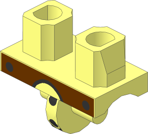 Minifig Hips with LOTR Leather Armour Pattern