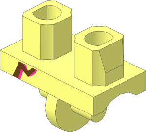 Minifig Hips with Medium Azure and Magenta Stripes Pattern