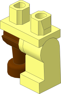 ~Minifig Hips and Legs with Wooden Leg (Obsolete)