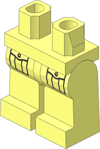 ~Minifig Hips and Legs with Buttoned Pockets Pattern (Obsolete)