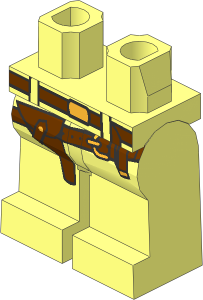~Minifig Hips and Legs with Holster and Belt Pattern (Obsolete)
