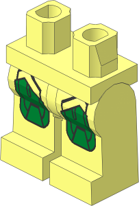 ~Minifig Hips and Legs with Iron Man Armoured Suit Mark VI Pattern (Obsolete)