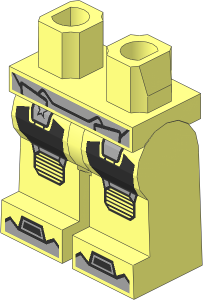 ~Minifig Hips and Legs with War Machine Armoured Suit Pattern (Obsolete)