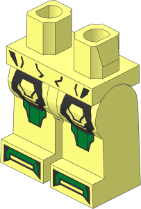 ~Minifig Hips and Legs with Iron Man Armoured Suit Mark XVII Pattern (Obsolete)