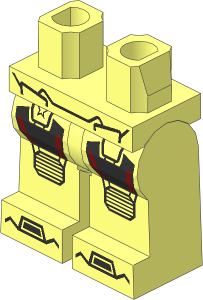 ~Minifig Hips and Legs with Iron Patriot Armoured Suit Pattern (Obsolete)