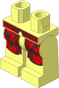 ~Minifig Hips and Legs with LOTR Scale Armour Pattern (Obsolete)