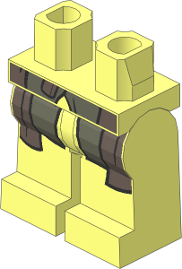~Minifig Hips and Legs with LOTR Coat, Shirttails and Belt Pattern (Obsolete)