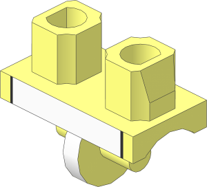 ~Minifig Hips with White Apron Pattern (Obsolete)