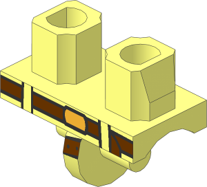 ~Minifig Hips with Holster and Belt Pattern (Obsolete)