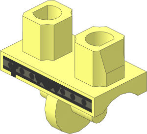 ~Minifig Hips with Dark Grey Belt with Silver Buckle and Rivets Pattern (Obsolete)