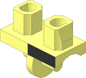 ~Minifig Hips with Harlequin Black Square Pattern (Obsolete)