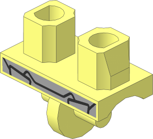 ~Minifig Hips with War Machine Armoured Suit Pattern (Obsolete)