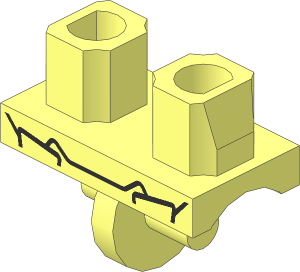 ~Minifig Hips with Iron Patriot Armoured Suit Pattern (Obsolete)